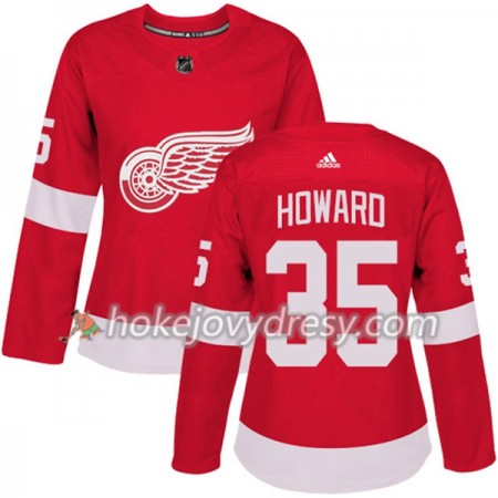 Dámské Hokejový Dres Detroit Red Wings Jimmy Howard 35 Červená 2017-2018 Adidas Authentic